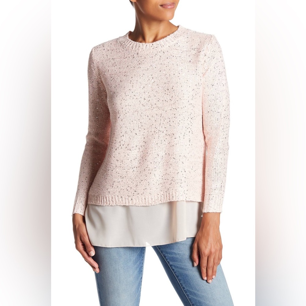 John Fashion Sequin Bow Back Detail Sweater